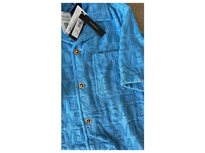 Versace Hemd aus blauer Baumwolle - Ansicht 9