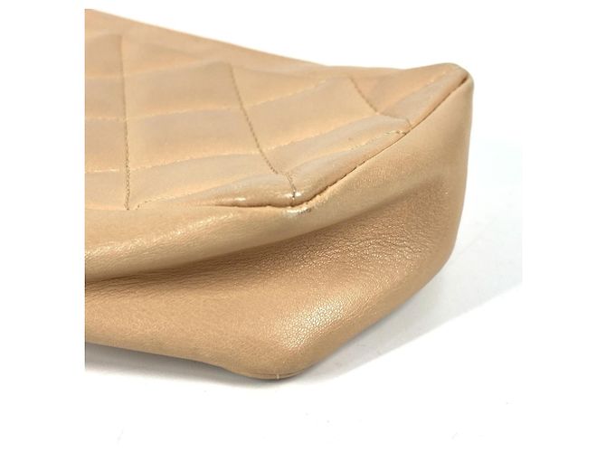 Chanel Cambon Line Leather Pen Case Beige Orange - view 5