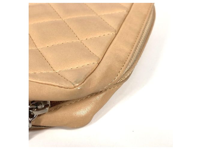 Chanel Cambon Line Leather Pen Case Beige Orange - view 8