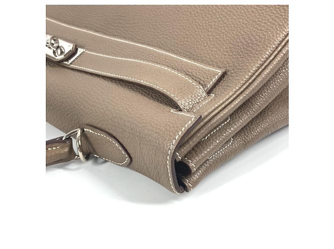 Hermès Borsa Hermes Kelly 40 in pelle Togo Beige - vista 10