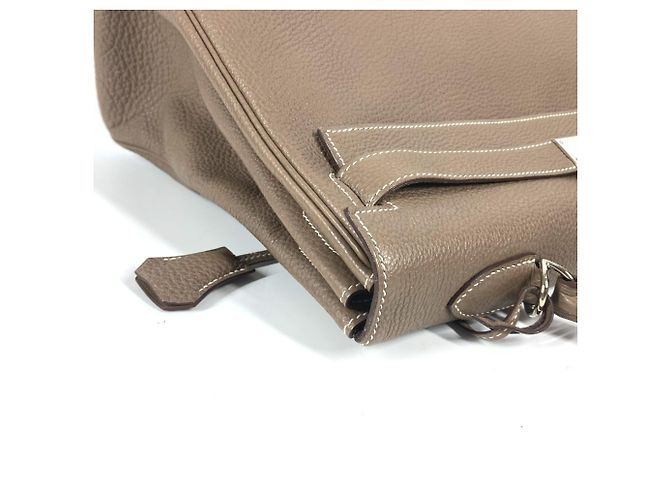 Hermès Borsa Hermes Kelly 40 in pelle Togo Beige - vista 13