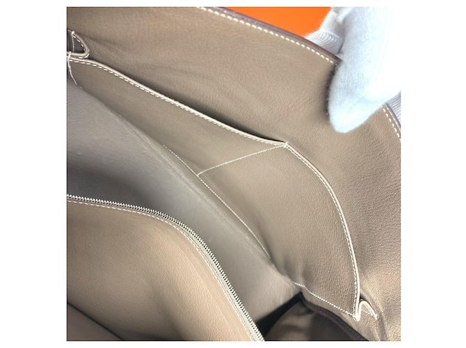 Hermès Borsa Hermes Kelly 40 in pelle Togo Beige - vista 18