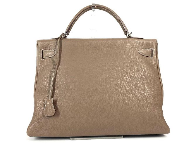 Hermès Borsa Hermes Kelly 40 in pelle Togo Beige - vista 2