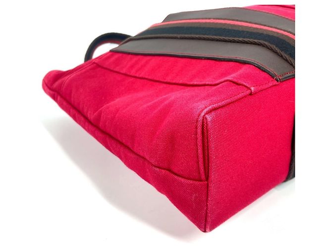 Hermès Borsa Tote HERMES Troca Horizontal MM Nero Rosso - vista 7