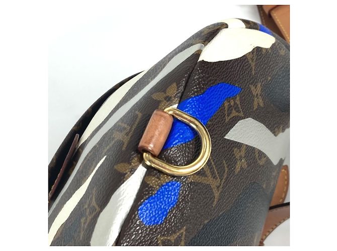 Borsa a tracolla Louis Vuitton Monogram Collaborazione League of Legends Marrone Bianco Blu - vista 11