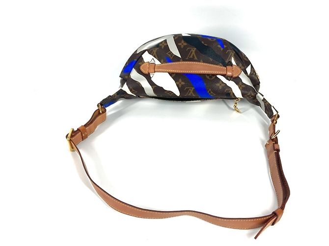 Borsa a tracolla Louis Vuitton Monogram Collaborazione League of Legends Marrone Bianco Blu - vista 2