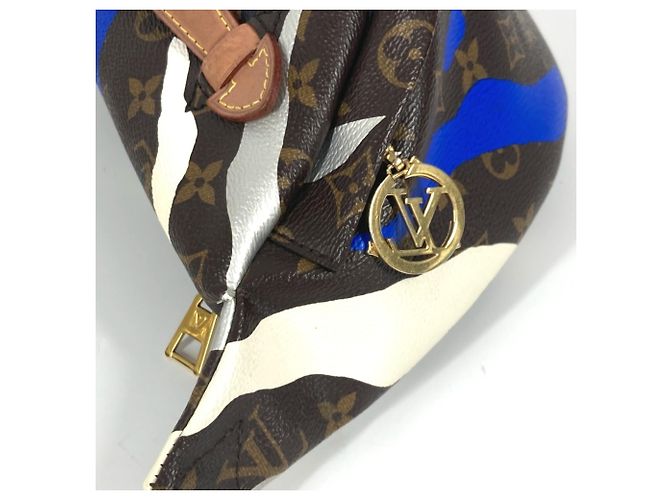 Borsa a tracolla Louis Vuitton Monogram Collaborazione League of Legends Marrone Bianco Blu - vista 4