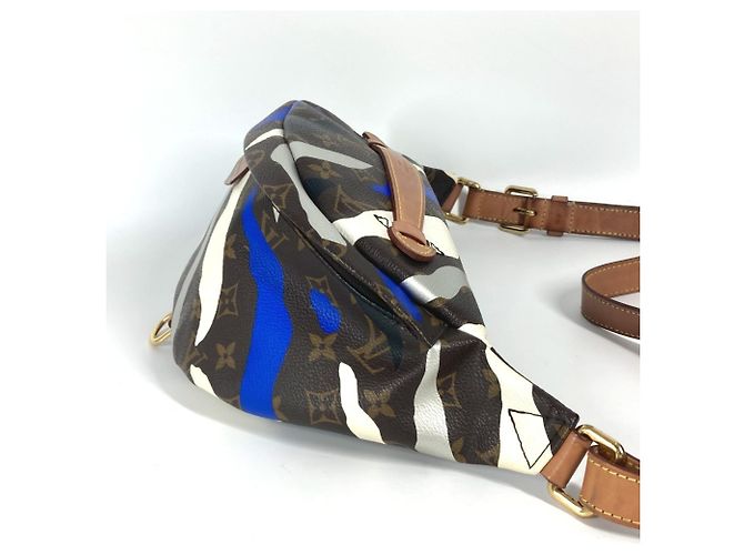 Borsa a tracolla Louis Vuitton Monogram Collaborazione League of Legends Marrone Bianco Blu - vista 6