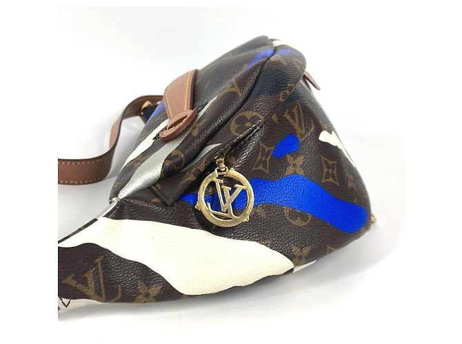 Borsa a tracolla Louis Vuitton Monogram Collaborazione League of Legends Marrone Bianco Blu - vista 7