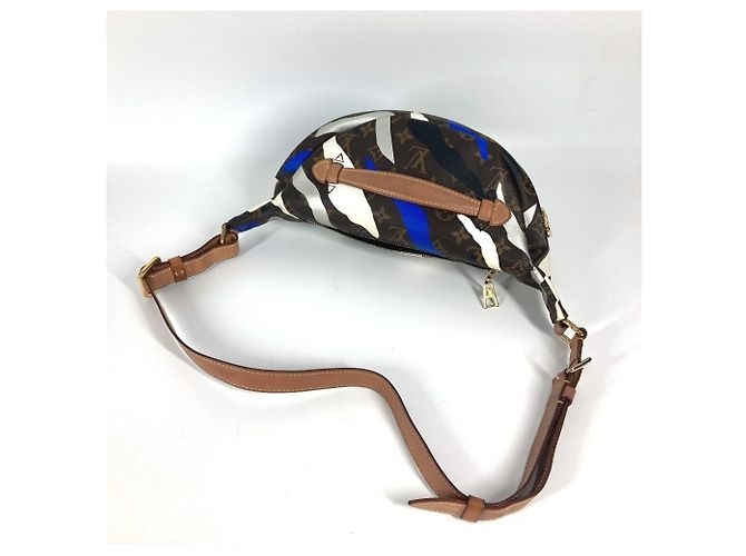 Borsa a tracolla Louis Vuitton Monogram Collaborazione League of Legends Marrone Bianco Blu - vista 9