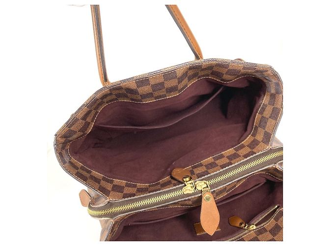 Borsa Tote Damier Ascot di Louis Vuitton Marrone - vista 10