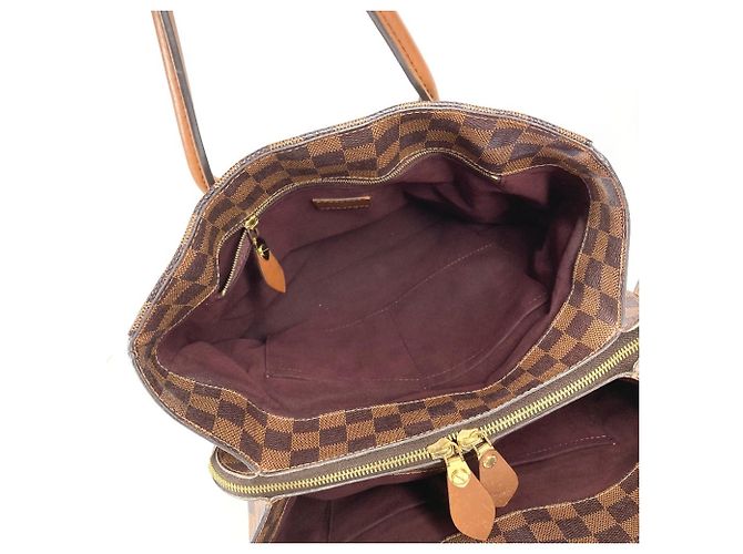 Borsa Tote Damier Ascot di Louis Vuitton Marrone - vista 11