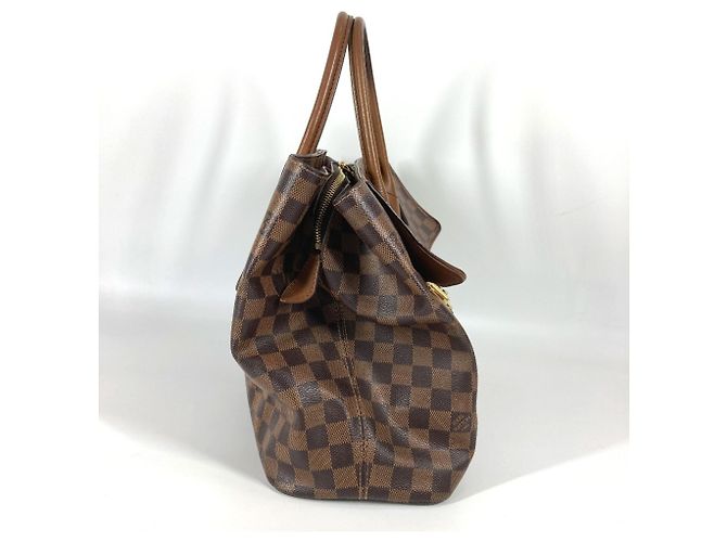 Borsa Tote Damier Ascot di Louis Vuitton Marrone - vista 4