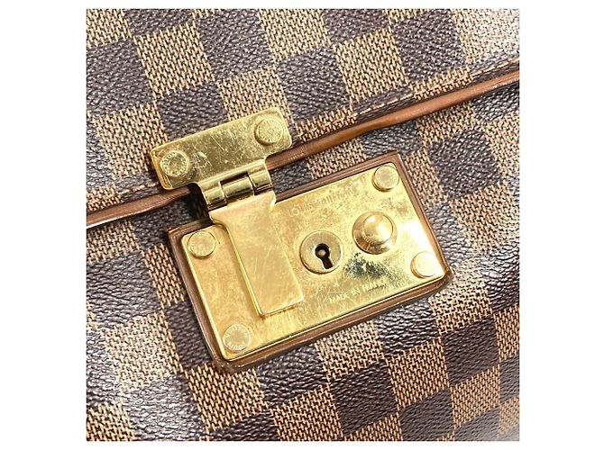 Borsa Tote Damier Ascot di Louis Vuitton Marrone - vista 8