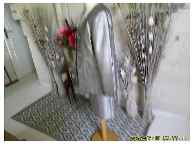Autre Marque Anne Weybum Conjunto de Blazer e Saia de Seda Cinza - vista 5
