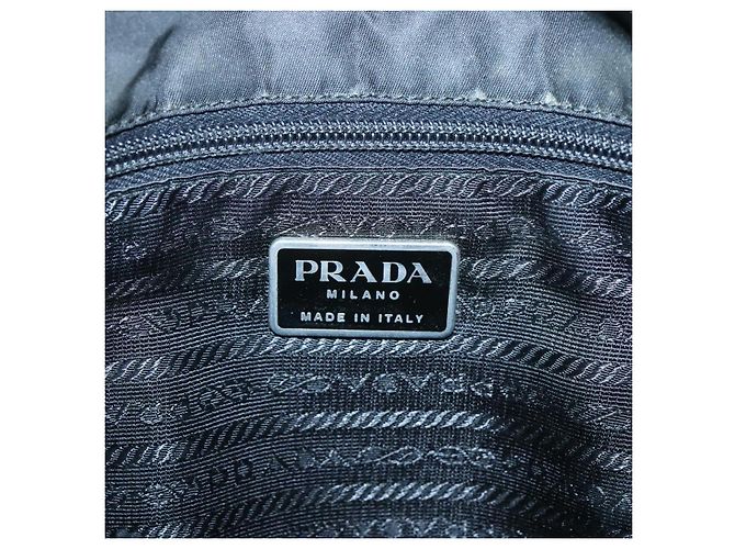 Borsa a Spalla PRADA in Nylon Nero Argento Autentica hk2516 - vista 17