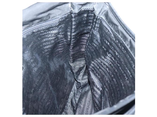 Borsa a Spalla PRADA in Nylon Nero Argento Autentica hk2516 - vista 18