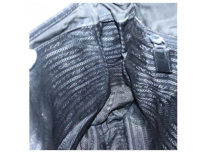 Borsa a Spalla PRADA in Nylon Nero Argento Autentica hk2516 - vista 19