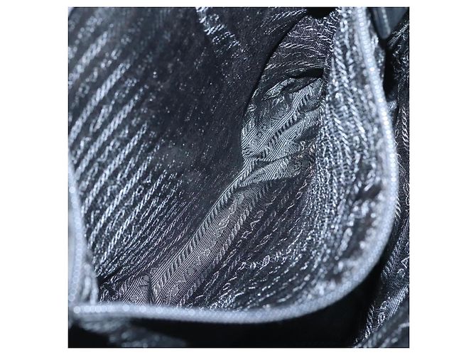 Borsa a Spalla PRADA in Nylon Nero Argento Autentica hk2516 - vista 20