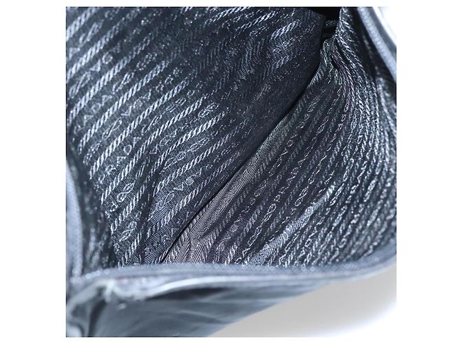 Borsa a Spalla PRADA in Nylon Nero Argento Autentica hk2516 - vista 23