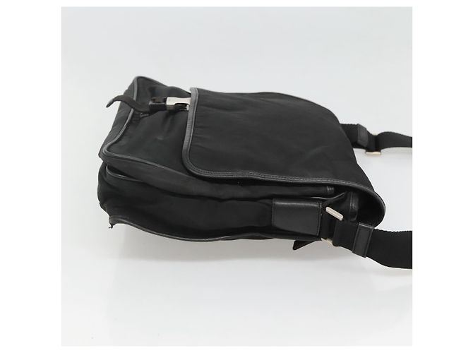 Borsa a Spalla PRADA in Nylon Nero Argento Autentica hk2516 - vista 3
