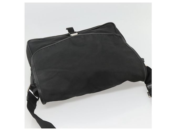 Borsa a Spalla PRADA in Nylon Nero Argento Autentica hk2516 - vista 6