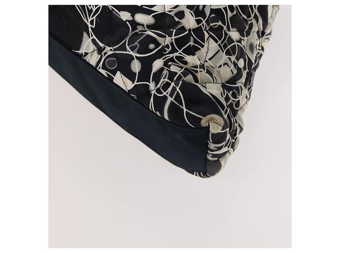 CHANEL Matelasse Chain Shoulder Bag Silk Black Silver CC Auth 120924 Silvery - view 14