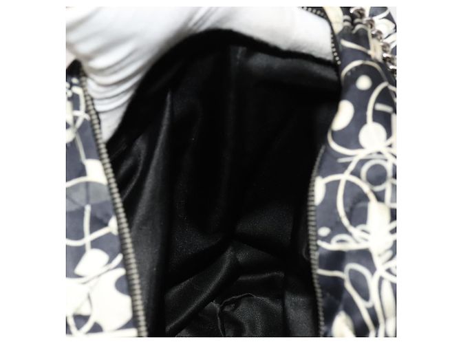 CHANEL Matelasse Chain Shoulder Bag Silk Black Silver CC Auth 120924 Silvery - view 19