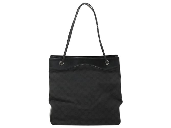 Borsa a Spalla GG Canvas Gucci Nera 109141 Auth fm4617 Nero - vista 13