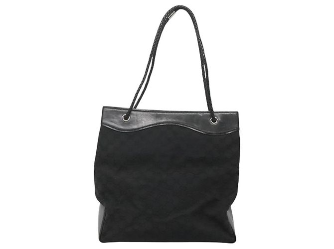 Borsa a Spalla GG Canvas Gucci Nera 109141 Auth fm4617 Nero - vista 2