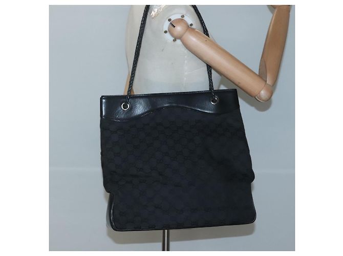 Borsa a Spalla GG Canvas Gucci Nera 109141 Auth fm4617 Nero - vista 20