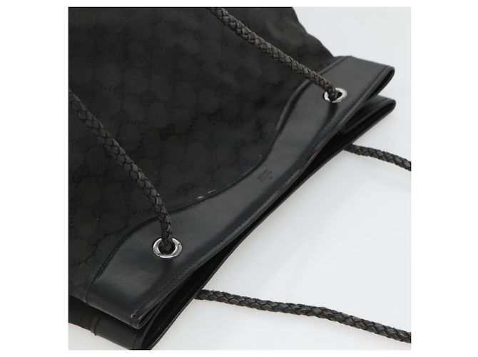 Borsa a Spalla GG Canvas Gucci Nera 109141 Auth fm4617 Nero - vista 6
