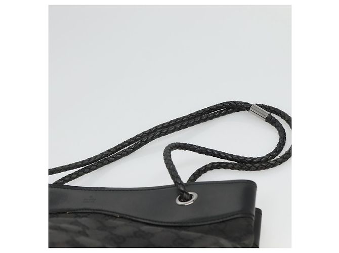 Borsa a Spalla GG Canvas Gucci Nera 109141 Auth fm4617 Nero - vista 8