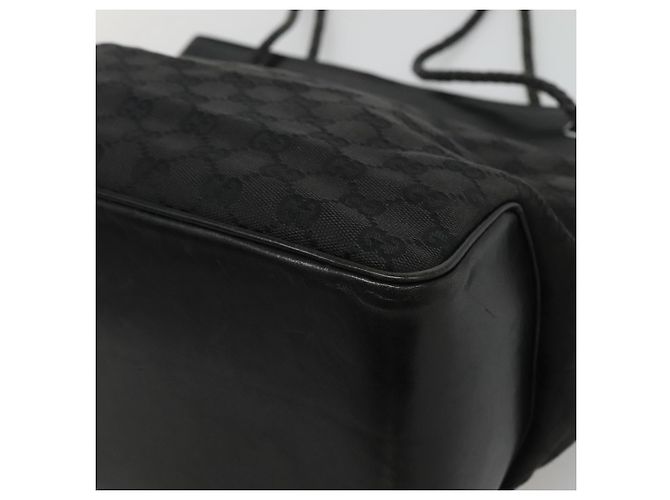 Borsa a Spalla GG Canvas Gucci Nera 109141 Auth fm4617 Nero - vista 9