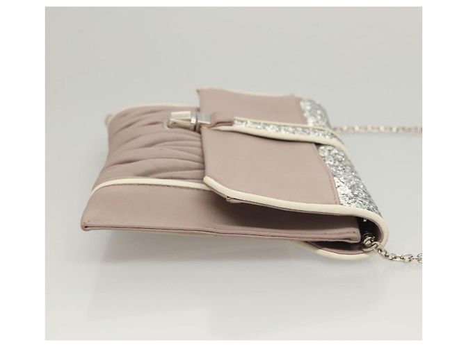 Borsa a spalla in pelle matelassé Miu Miu con catena rosa Auth 119144 - vista 3