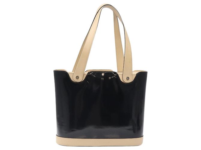 Salvatore Ferragamo Tote Bag Emaille Schwarz Silber Auth bs25067 - Ansicht 13