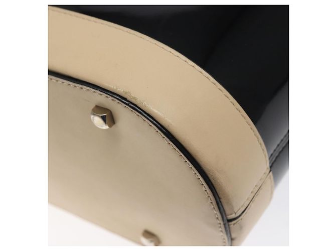 Salvatore Ferragamo Tote Bag Emaille Schwarz Silber Auth bs25067 - Ansicht 15