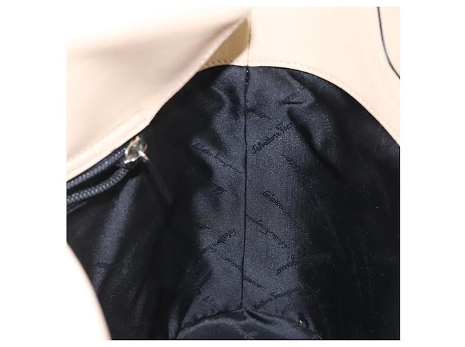 Salvatore Ferragamo Tote Bag Emaille Schwarz Silber Auth bs25067 - Ansicht 18