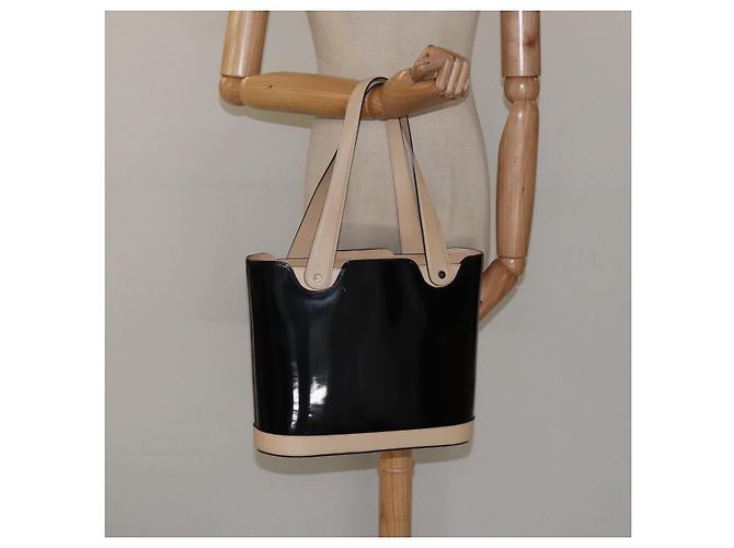 Salvatore Ferragamo Tote Bag Emaille Schwarz Silber Auth bs25067 - Ansicht 21