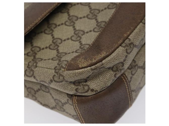 Borsa a spalla GUCCI GG Supreme Beige Oro Auth th5861 D'oro - vista 10