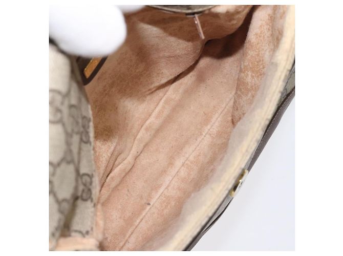 Borsa a spalla GUCCI GG Supreme Beige Oro Auth th5861 D'oro - vista 11