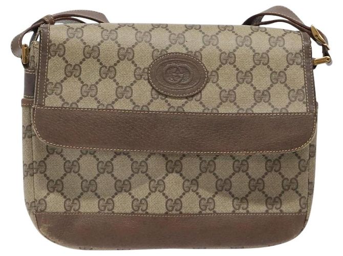 Borsa a spalla GUCCI GG Supreme Beige Oro Auth th5861 D'oro - vista 13