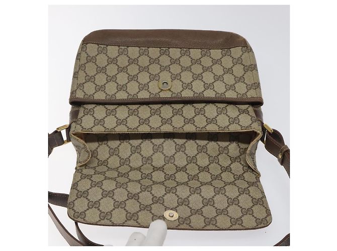 Borsa a spalla GUCCI GG Supreme Beige Oro Auth th5861 D'oro - vista 18