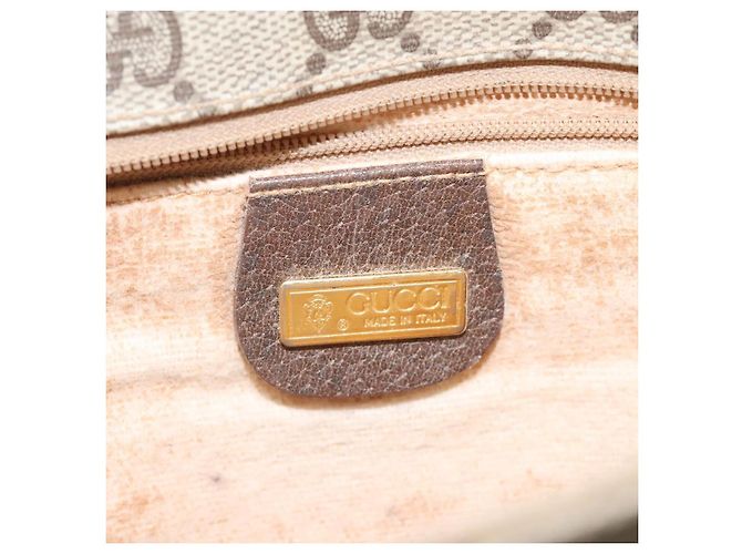 Borsa a spalla GUCCI GG Supreme Beige Oro Auth th5861 D'oro - vista 19