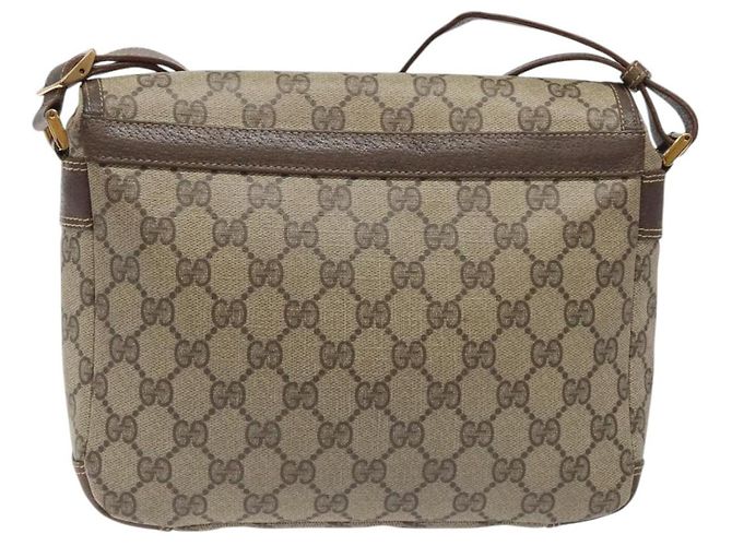 Borsa a spalla GUCCI GG Supreme Beige Oro Auth th5861 D'oro - vista 2