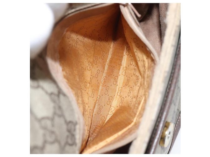 Borsa a spalla GUCCI GG Supreme Beige Oro Auth th5861 D'oro - vista 22