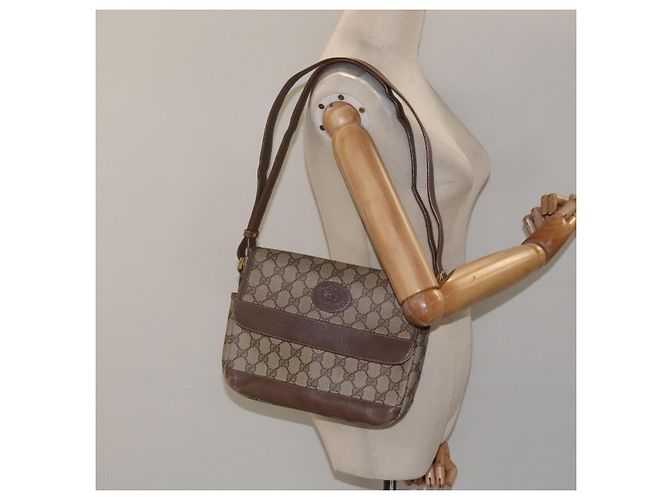 Borsa a spalla GUCCI GG Supreme Beige Oro Auth th5861 D'oro - vista 24