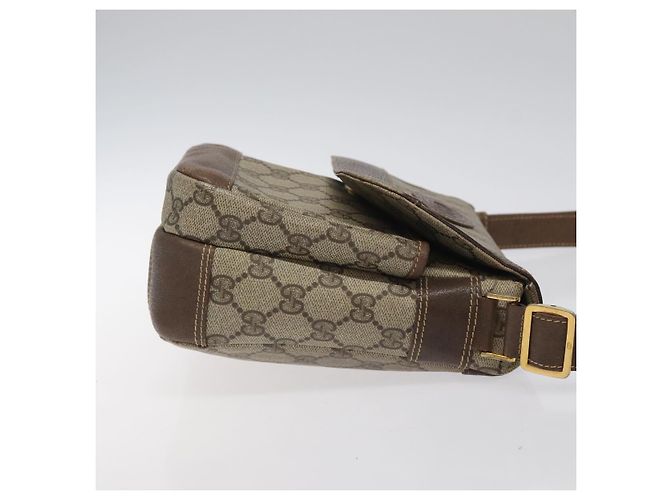 Borsa a spalla GUCCI GG Supreme Beige Oro Auth th5861 D'oro - vista 3
