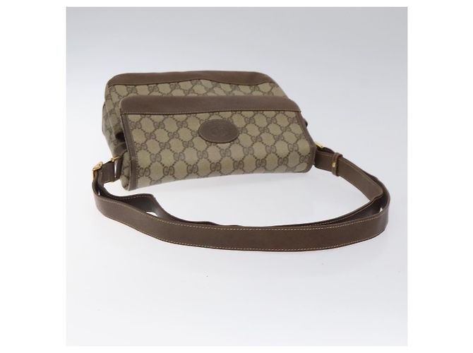 Borsa a spalla GUCCI GG Supreme Beige Oro Auth th5861 D'oro - vista 7