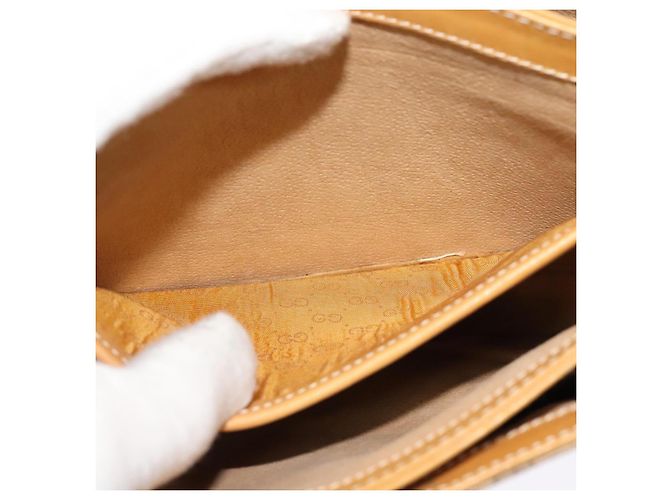 Gucci Borsa a spalla Micro GG Supreme PVC Beige Oro 001 406 1780 Auth th5863 D'oro - vista 11
